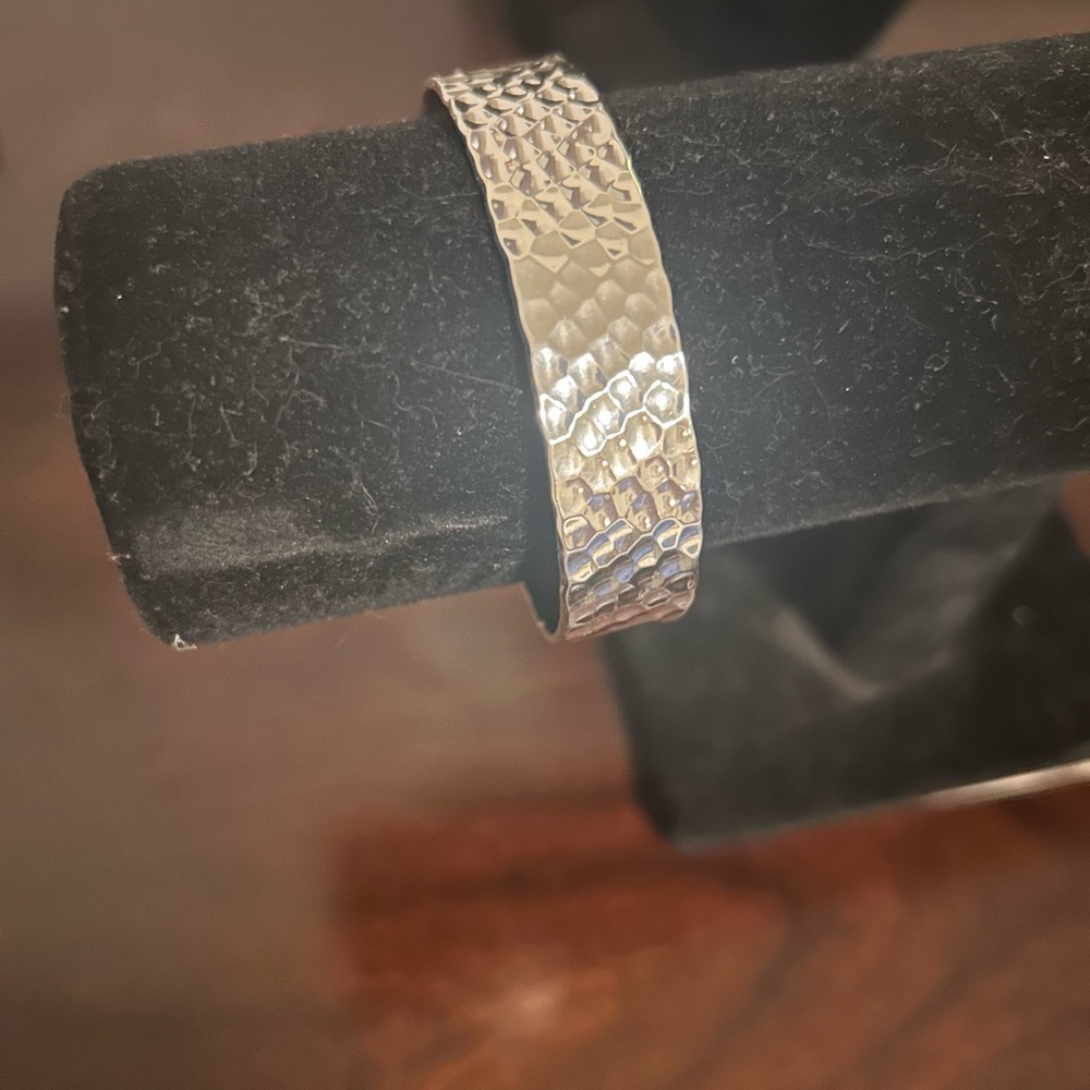 Silpada Sterling Silver Hammered Cuff Bracelet B0851 Retired